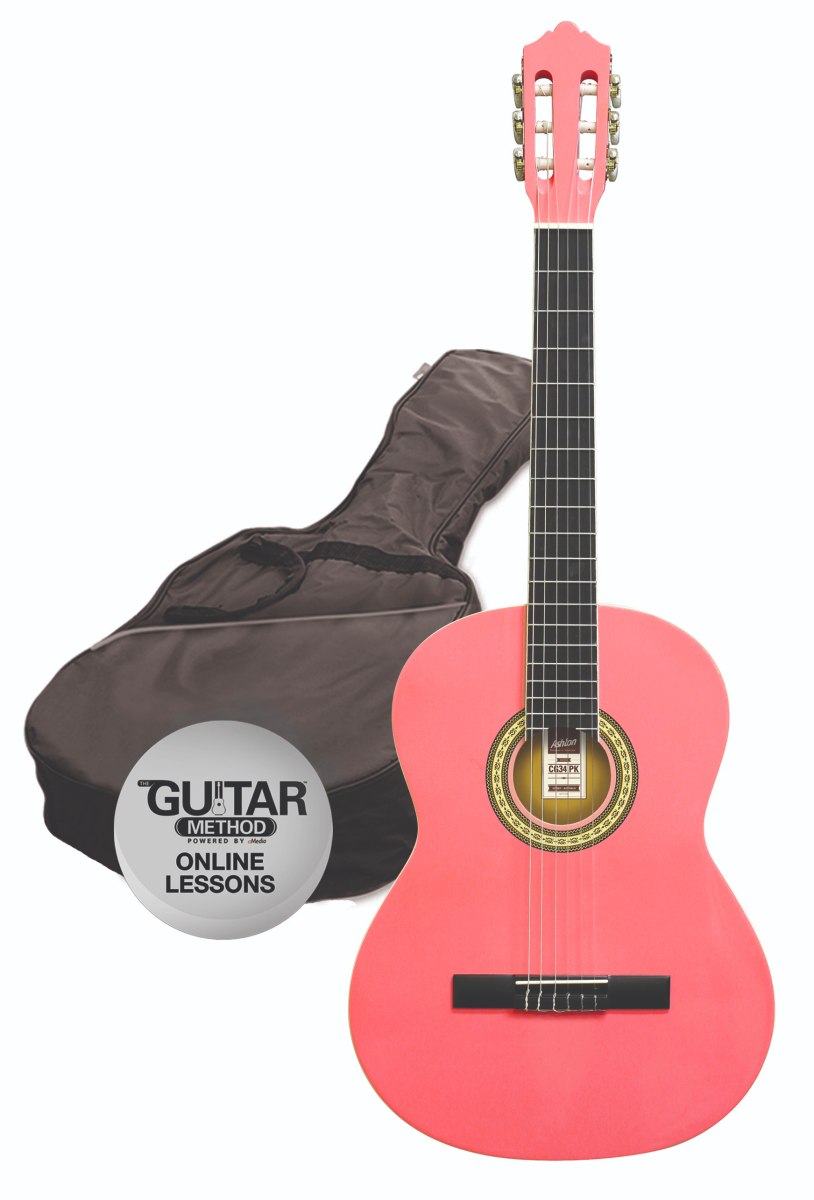 Klasická kytara paket 1/2 Ashton  SPCG 12 PK Pack (růžová)
