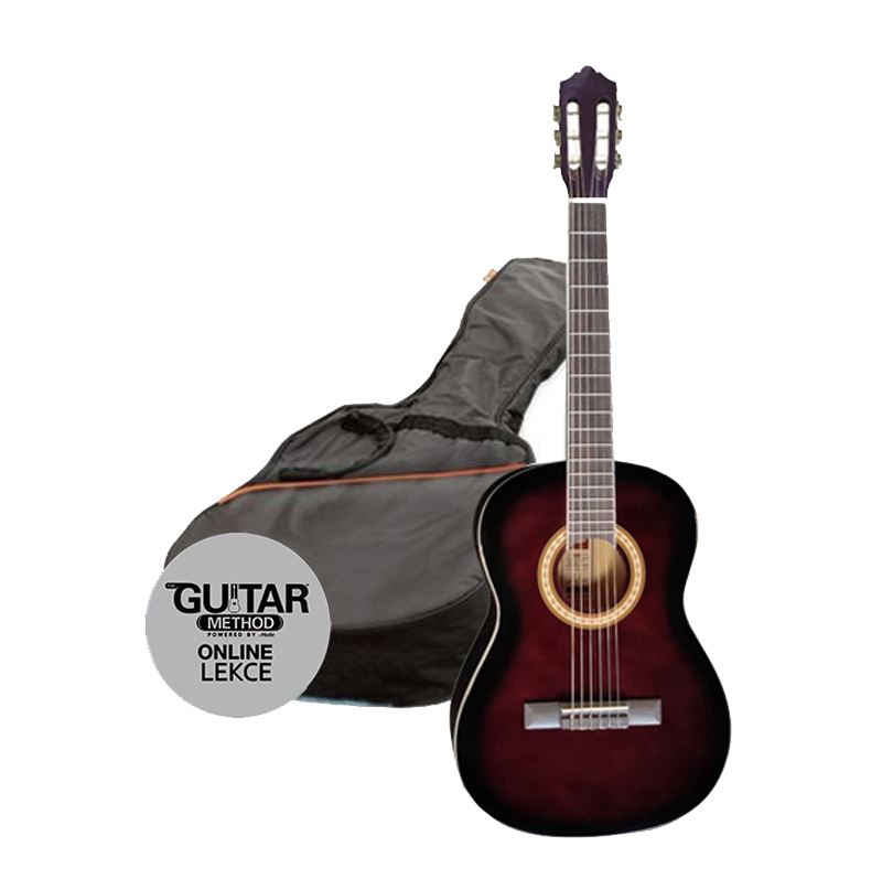 Klasická kytara paket 3/4 Ashton  SPCG 34 TP Pack (fialová)