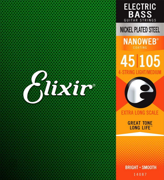 Struny pro baskytaru Elixir  14087 Light/Medium Extra Long Scale 45/105