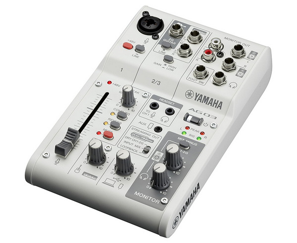 Mix, audio rozhraní Yamaha  AG03 mk2 WH