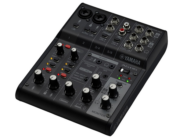 Mix, audio rozhraní Yamaha  AG06 mk2 BL