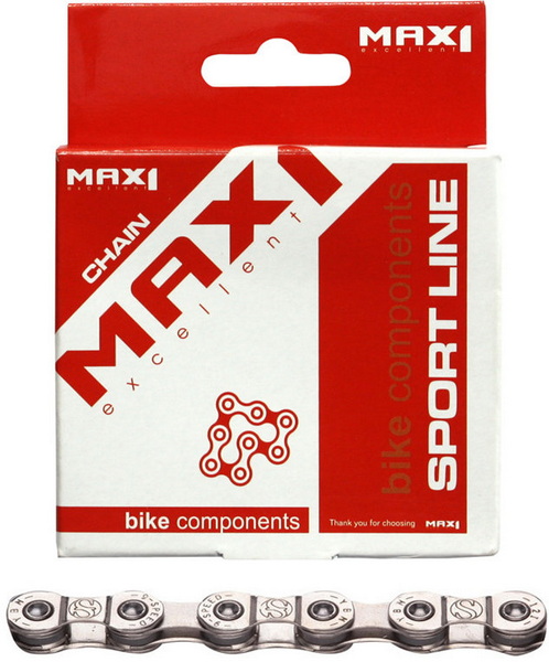 Řetěz Max1  9 speed, stříbrný, 116čl