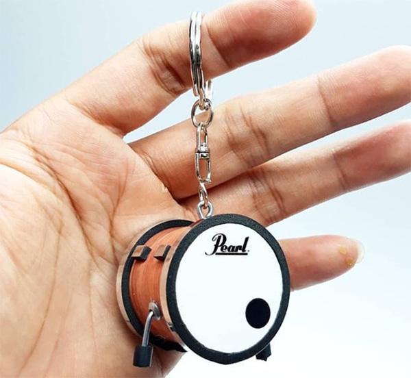 Přívěsek na klíče Music Legends  PPT-BD005 Pearl Bass Drum Miniature