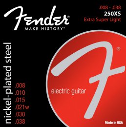 Struny pro elektrickou kytaru Fender  250XS Nickel Plated Steel, Ball End 08/38