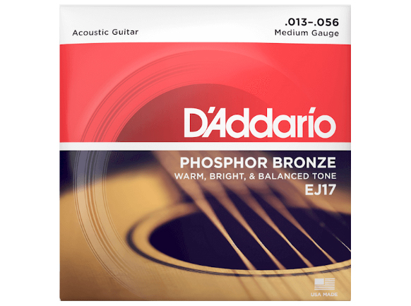 Struny kovové pro akustickou kytaru D'Addario  EJ17