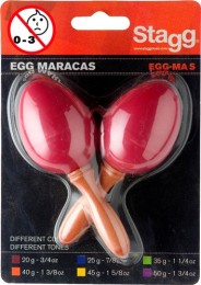 Maracas vajíčka Stagg  EGG-MA S/RD vajíčka s držátkem červené