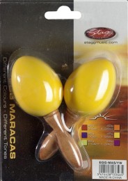 Maracas vajíčka Stagg  EGG-MA S/YW vajíčka s držátkem žluté