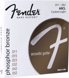 Struny kovové pro akustickou kytaru Fender  60CL Phosphor Bronze, Ball End 11/50