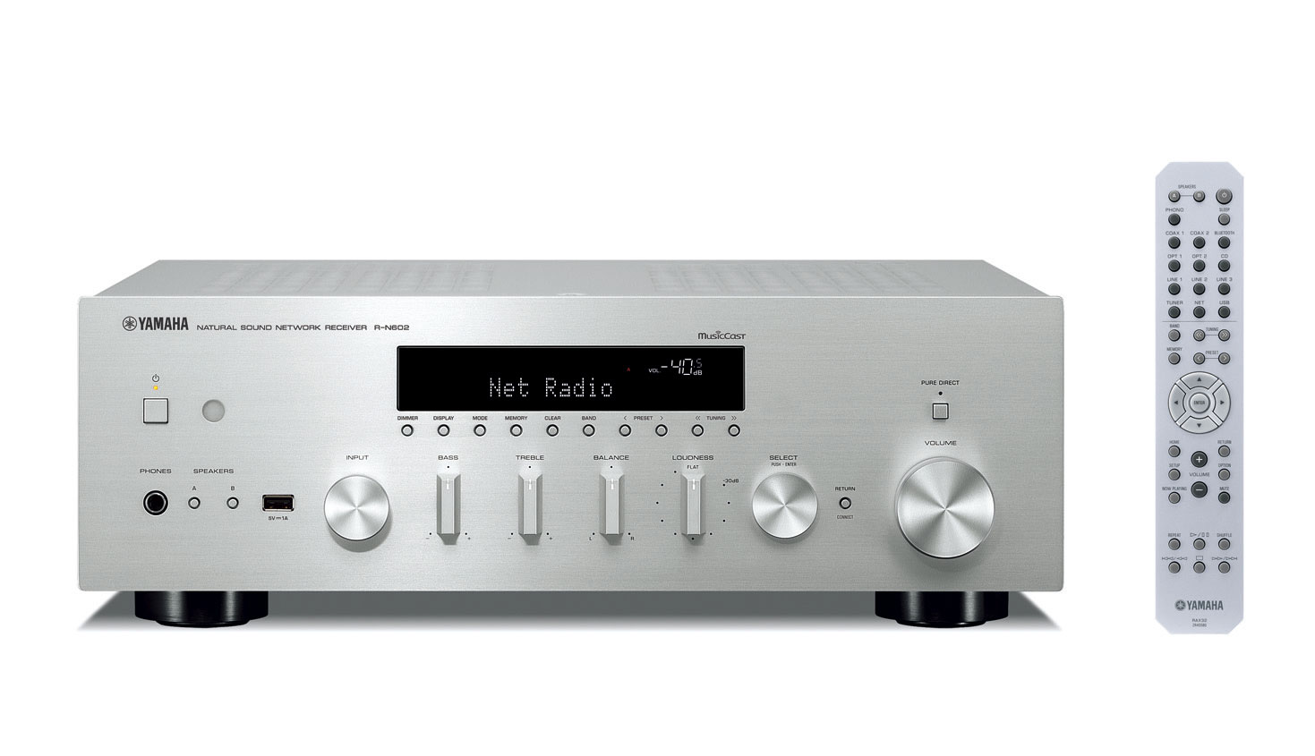 Receiver audio Yamaha  R-N602 Silver