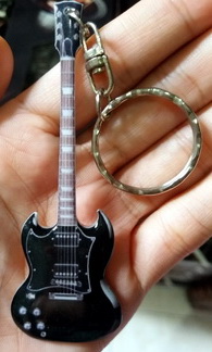 Přívěšek na klíče Music Legends  PPT-PK037 Angus Young ACDC Gibson SG Black