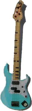 Miniatura kytary s magnetem Music Legends  PPT-MGS019 Billy Sheehan Yamaha Attitude Limited III Sonic Blue Bass Guitar