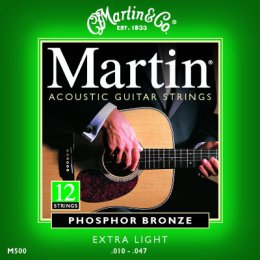 Struny kovové pro 12strunnou kytaru Martin  MA 500